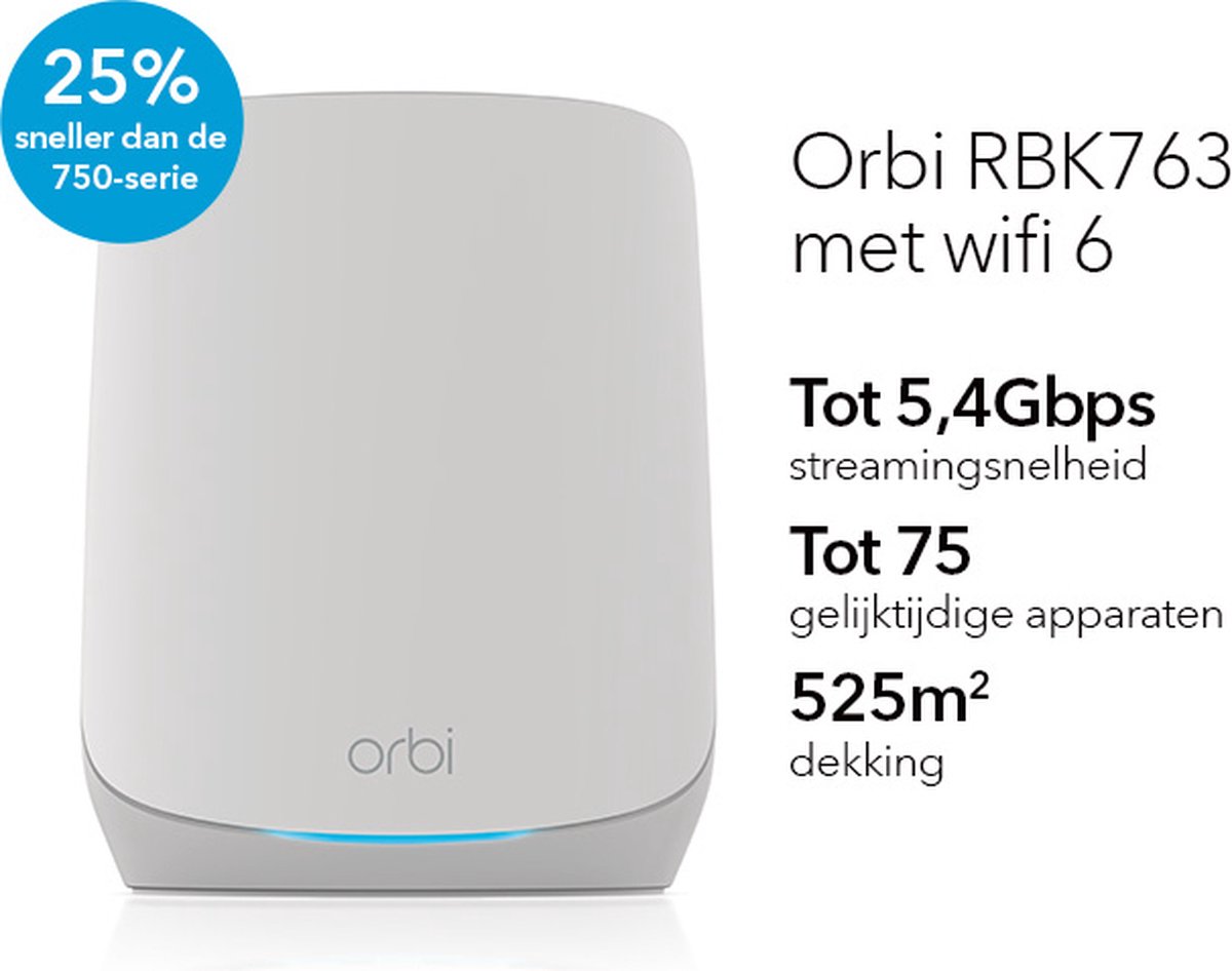 Netgear Orbi Rbk763s Tri-band Mesh Wifi 6 System