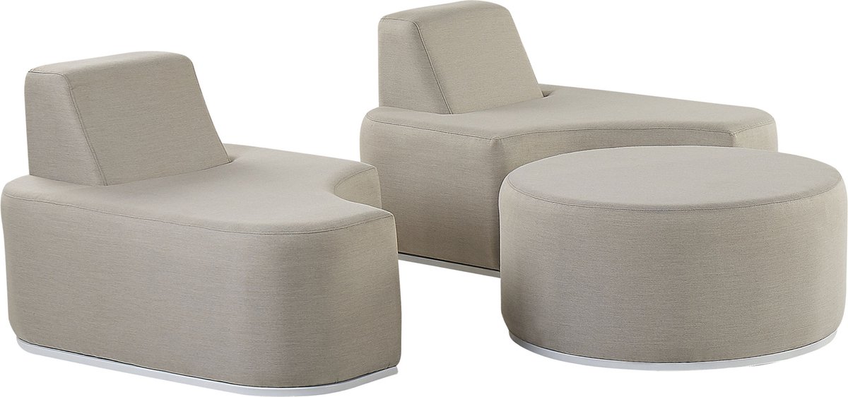 Beliani Fabro - Loungeset--polyester - Grijs