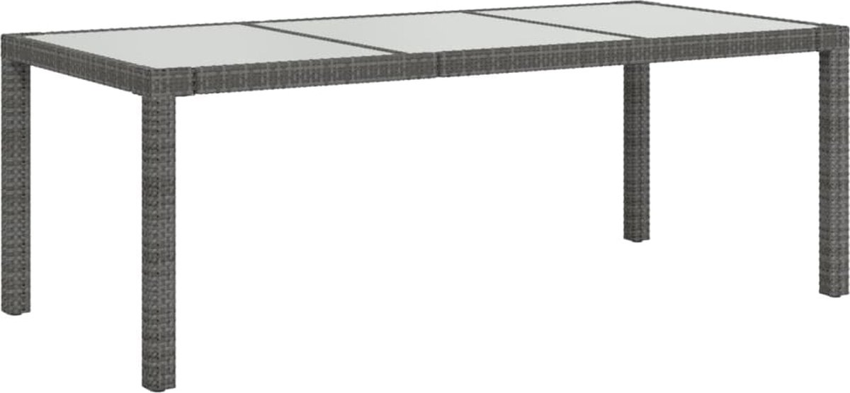 Vidaxl 7-delige Tuinset Met Kussens Poly Rattan - Grijs