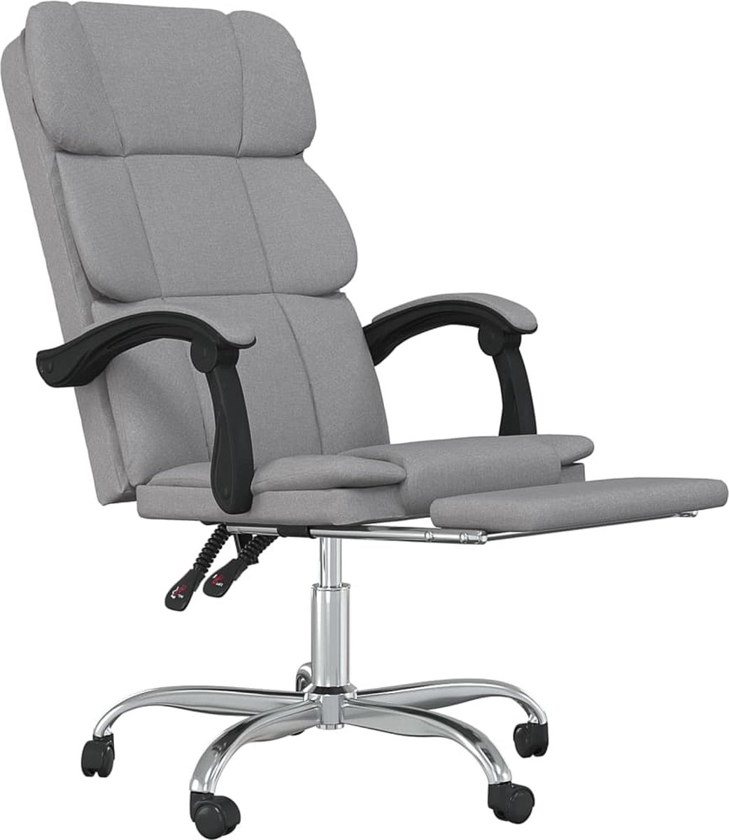 Vidaxl Kantoorstoel Verstelbaar Stof Licht - Grijs