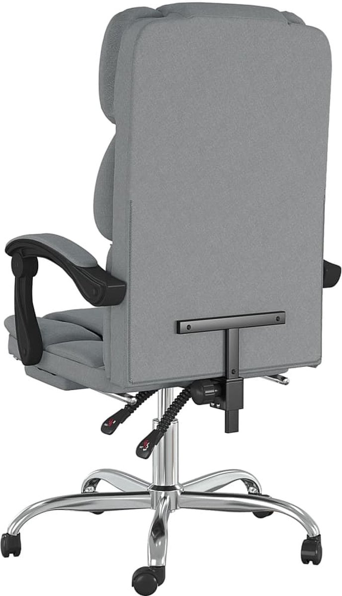 Vidaxl Kantoorstoel Verstelbaar Stof Licht - Grijs