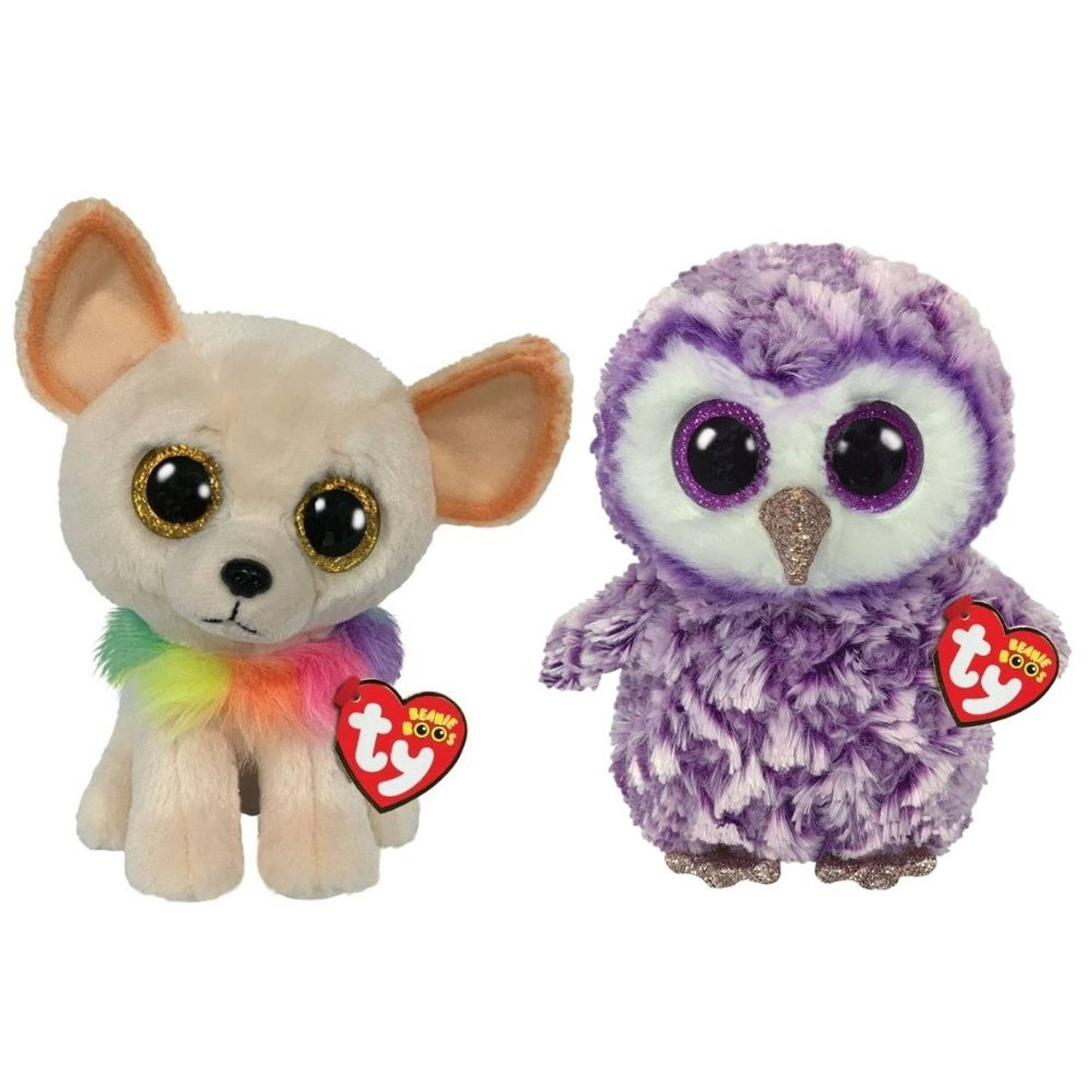 ty - Knuffel - Beanie Buddy - Chewey Chihuahua & Moonlight Owl