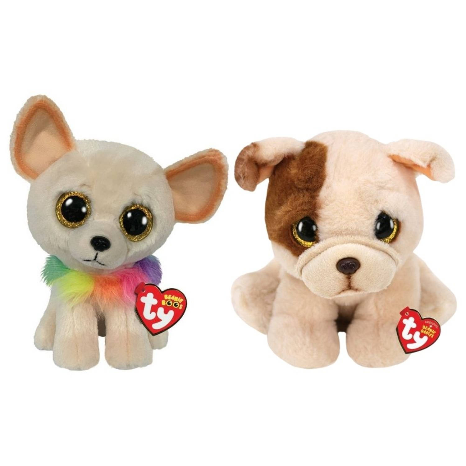 ty - Knuffel - Beanie Buddy - Chewey Chihuahua & Houghie Dog