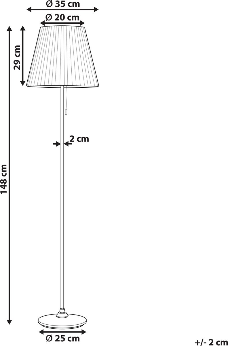Beliani Torysa - Staande Lamp--ijzer - Zwart