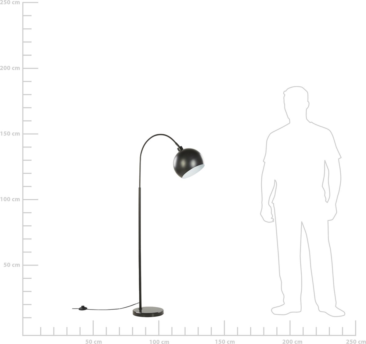 Beliani Gumara - Staande Lamp--ijzer - Zwart