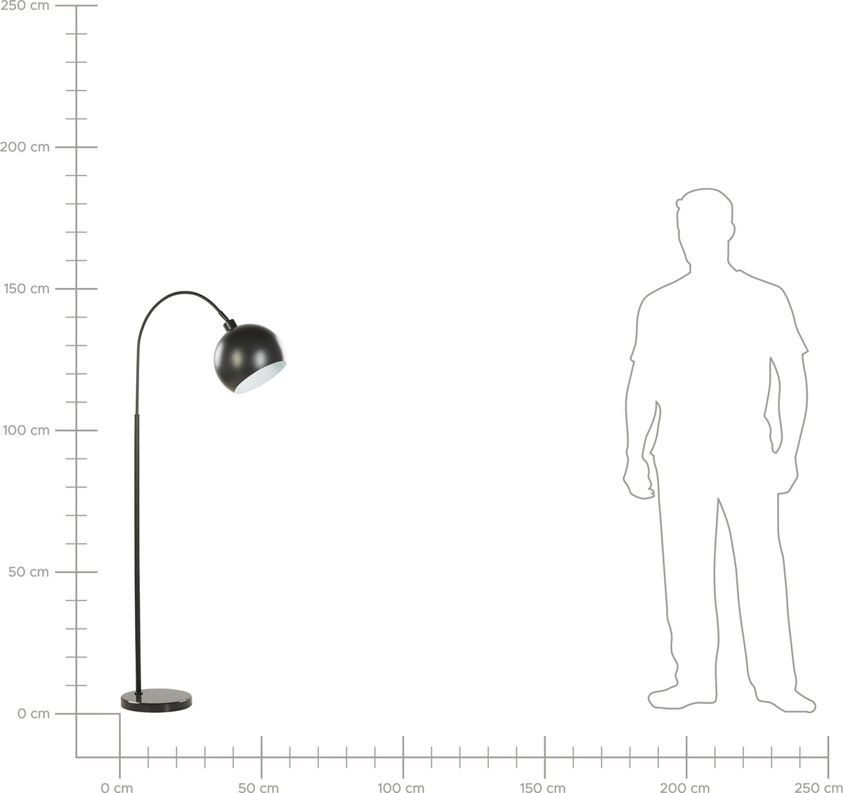 Beliani Gumara - Staande Lamp--ijzer - Zwart