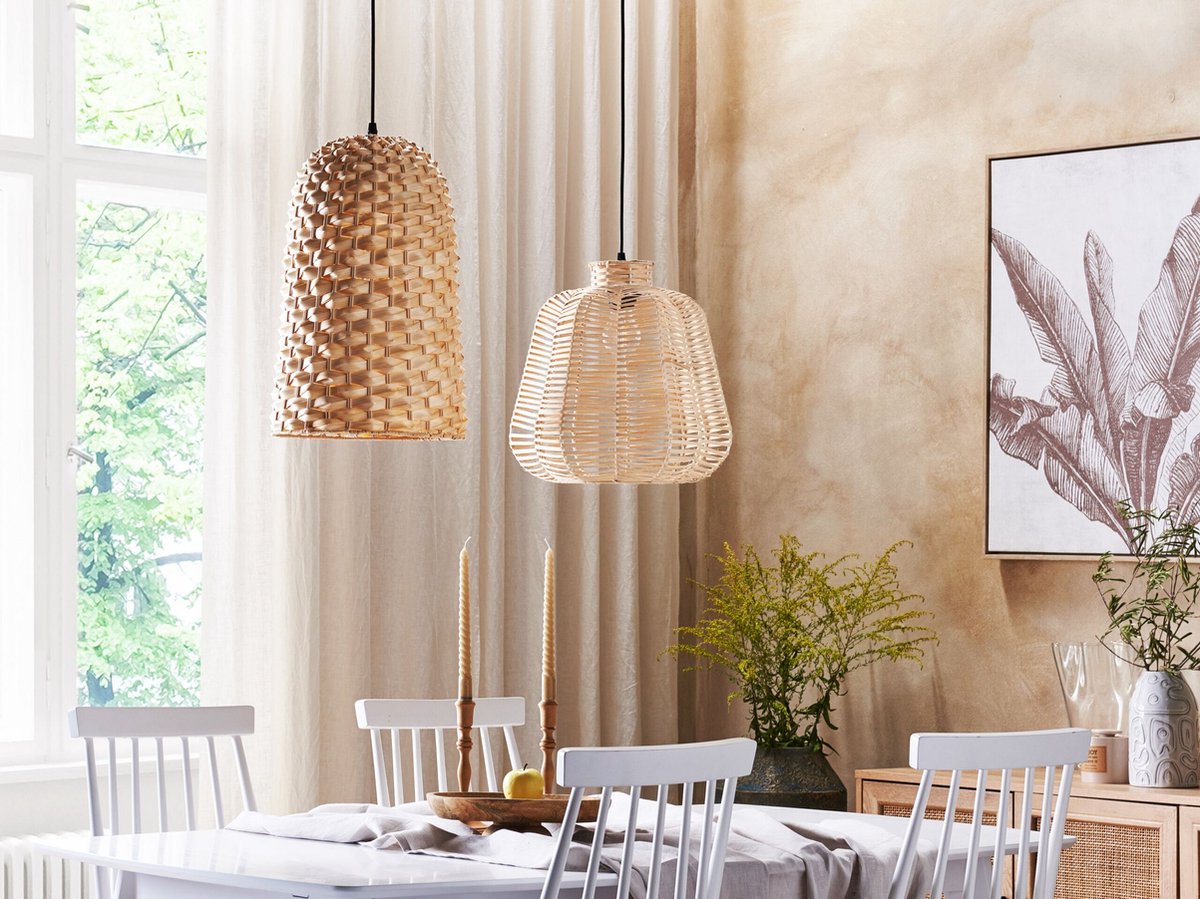 Beliani Ramena - Hanglamp--rotan - Beige