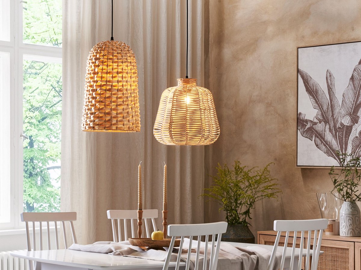 Beliani Ramena - Hanglamp--rotan - Beige