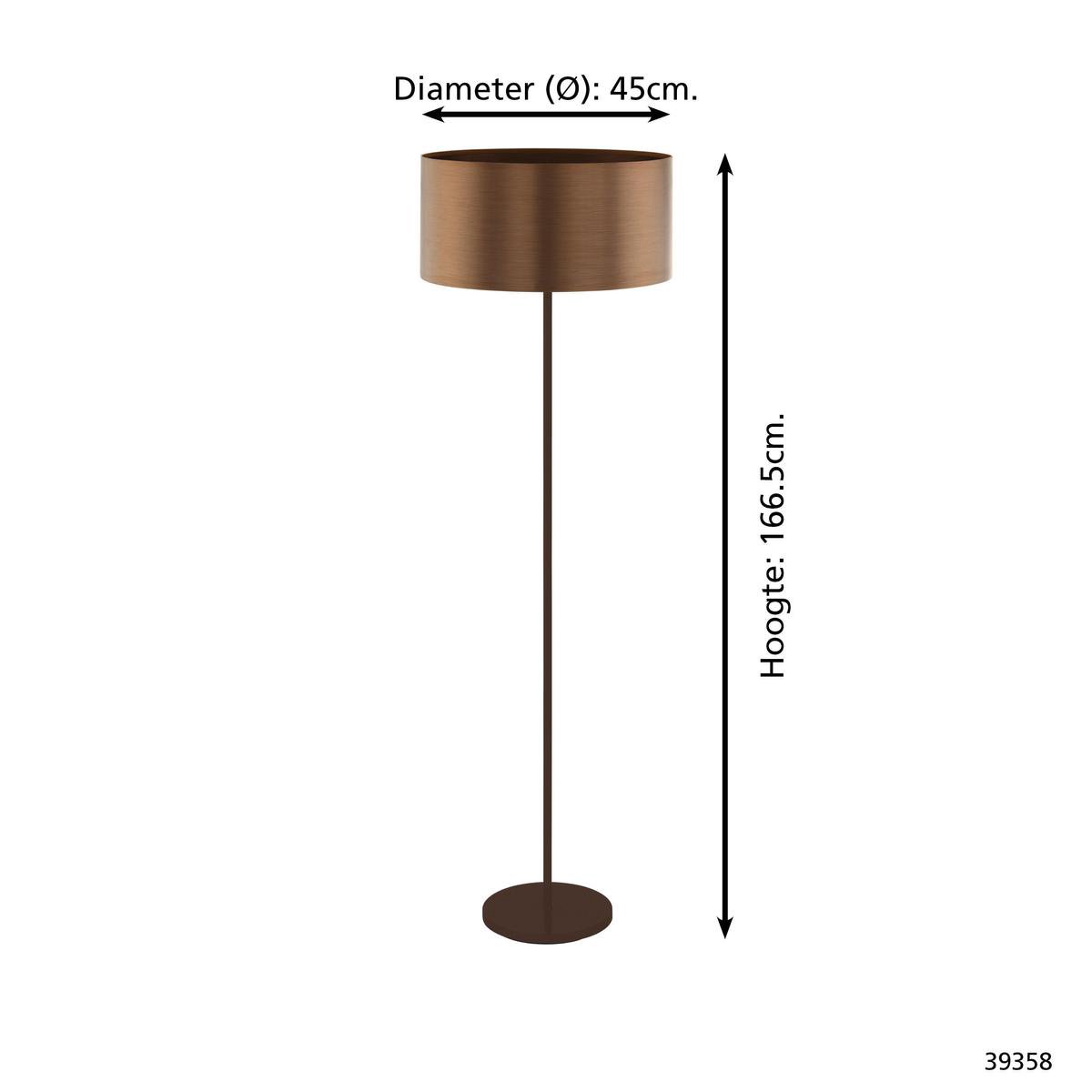 EGLO Saganto 1 Vloerlamp - Bruin