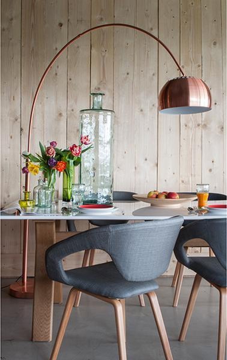 Zuiver Metal Bow Copper Vloerlamp - Bruin