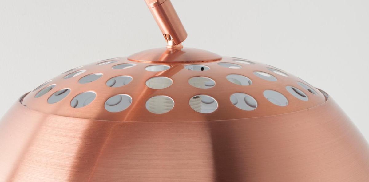 Zuiver Metal Bow Copper Vloerlamp - Bruin