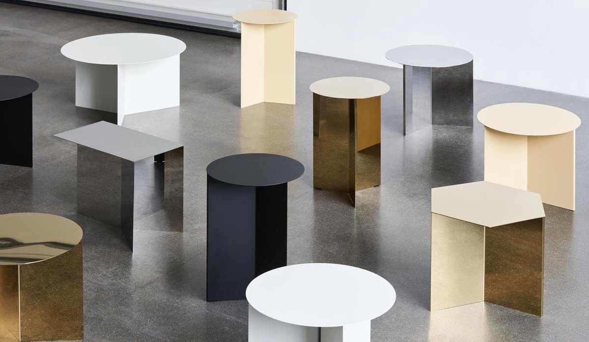 Hay Slit Round Bijzettafel - Zwart