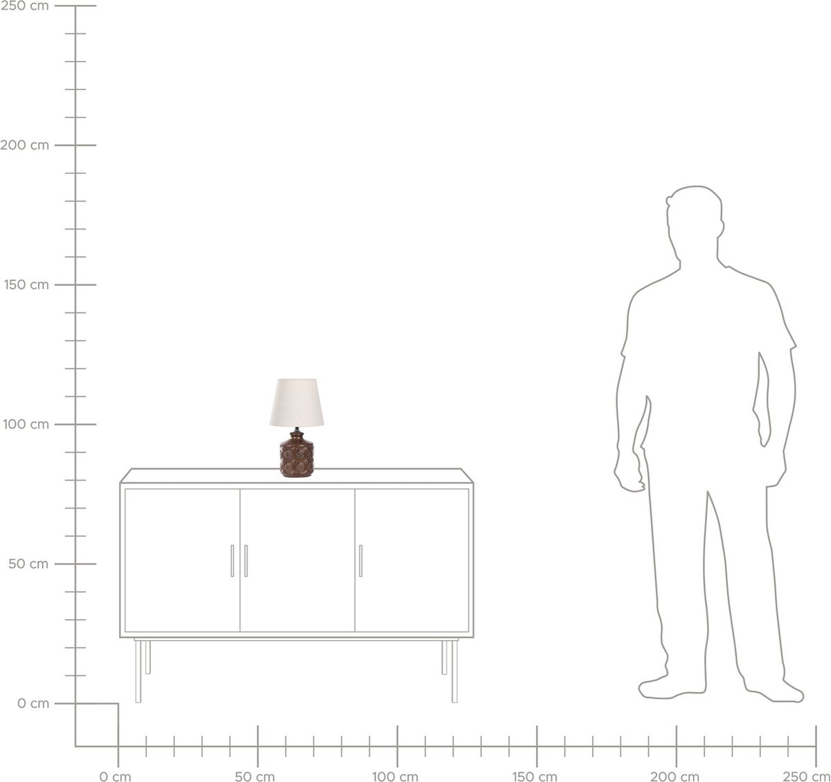 Beliani Rosanna - Tafellamp-koper-keramiek