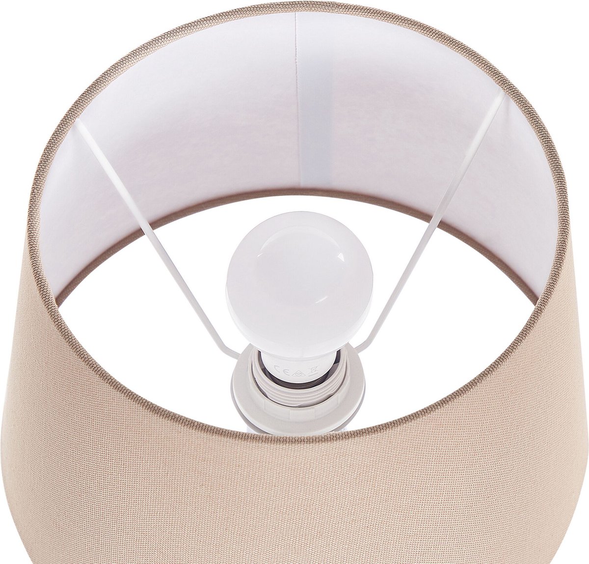 Beliani Palakaria - Tafellamp-wit-keramiek