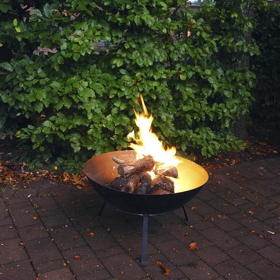 Esschert Design Vuurschaal op pootjes - Zwart