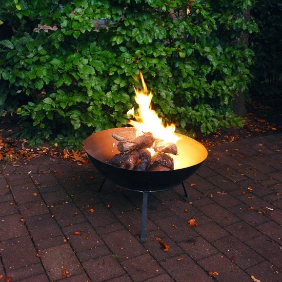 Esschert Design Vuurschaal op pootjes - Zwart