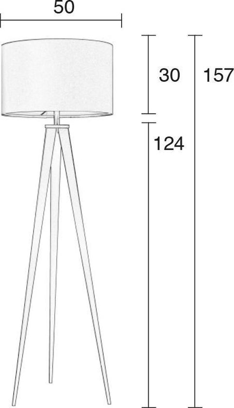 Zuiver Tripod Vloerlamp - Wit