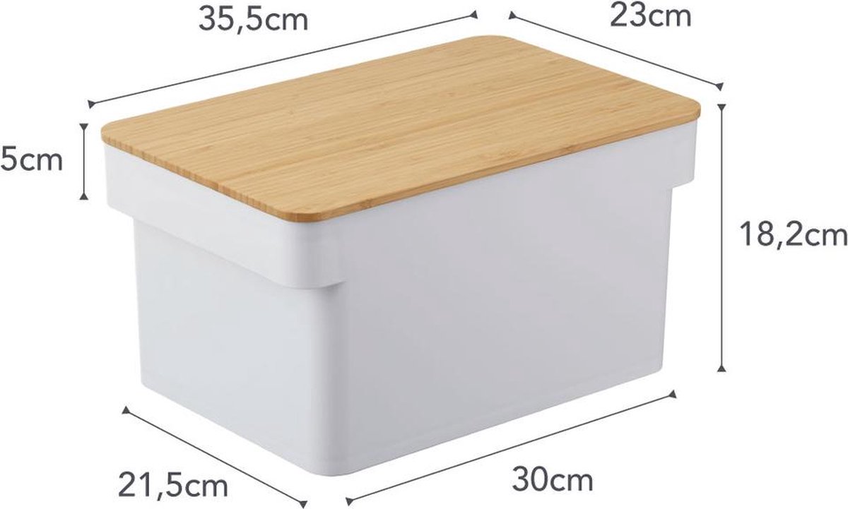 Yamazaki Tower Broodtrommel met Messenhouder - Wit