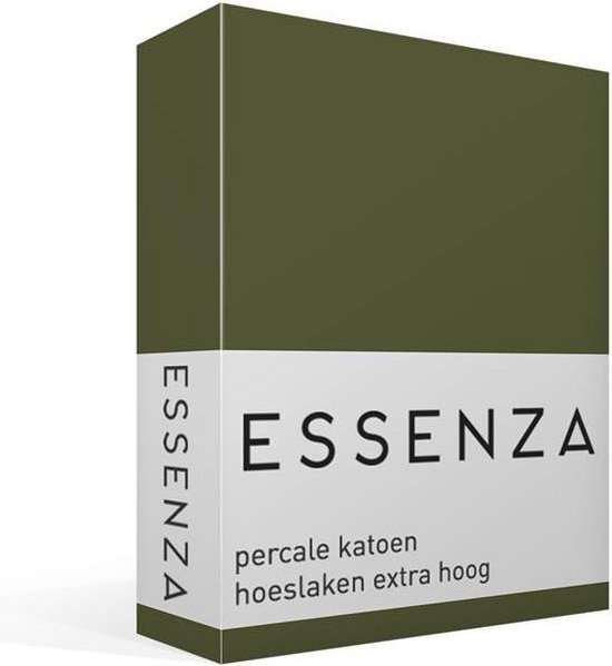 Essenza Premium Perkal Hoeslaken 160 x 200 cm - Groen