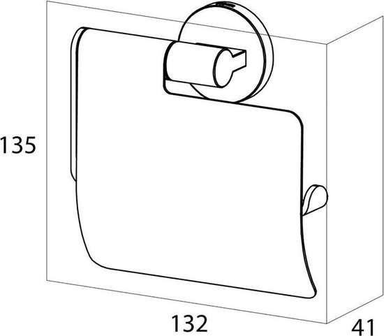 Tiger " Noon Toiletrolhouder Met Klep " - Zwart
