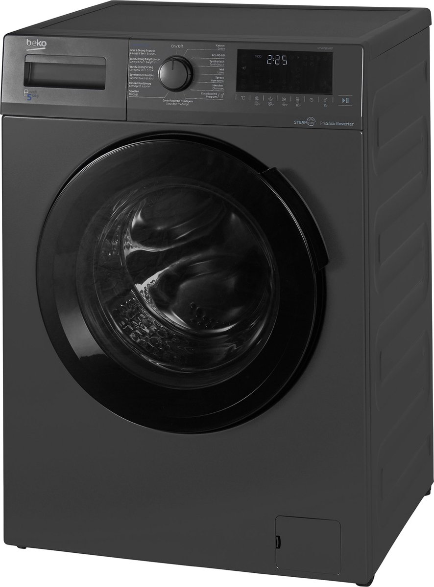 Beko was-droogcombinatie HTV8716XMST - Zwart