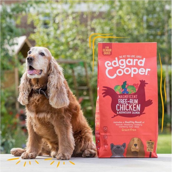 Edgard&Cooper Free-Run Chicken Senior Kip&Zalm&Broccoli - Hondenvoer - 2.5 kg Graanvrij