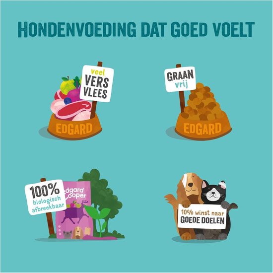 Edgard&Cooper Free-Run Chicken Senior Kip&Zalm&Broccoli - Hondenvoer - 2.5 kg Graanvrij