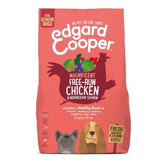 Edgard&Cooper Free-Run Chicken Senior Kip&Zalm&Broccoli - Hondenvoer - 2.5 kg Graanvrij