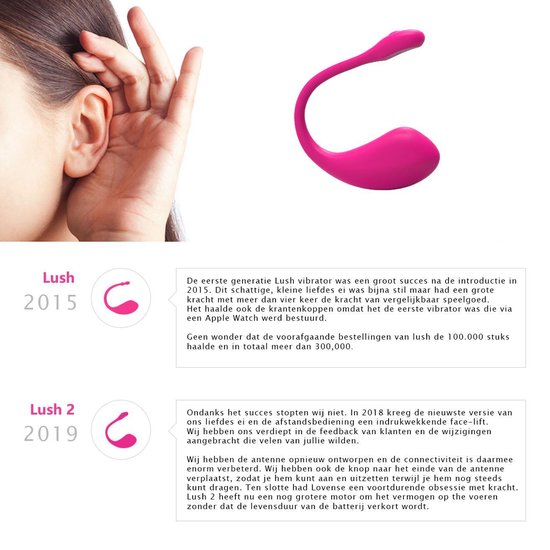 Lush Lovense - 2 Draagbare Bullet Vibrator - Roze