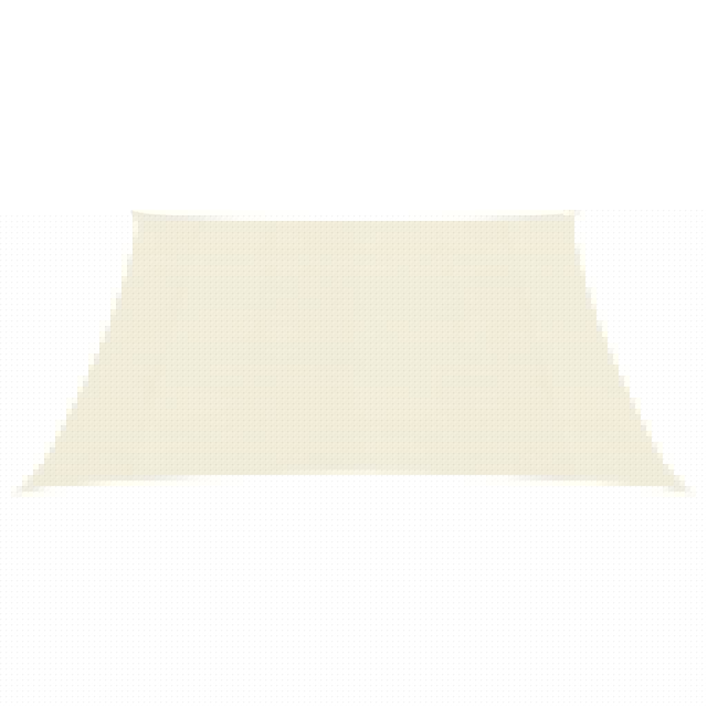 vidaXL Zonnezeil 160 g/m² 4x4 m HDPE crèmekleurig