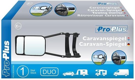 PROPLUS Opzetspiegel Duo - Zwart