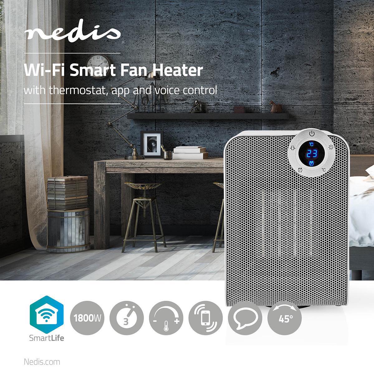 Nedis SmartLife ventilatorkachel