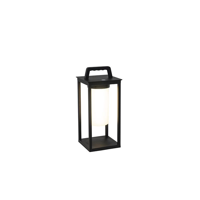 QAZQA Moderne buitenlamp incl. LED oplaadbaar IP44 - Denlu - Zwart