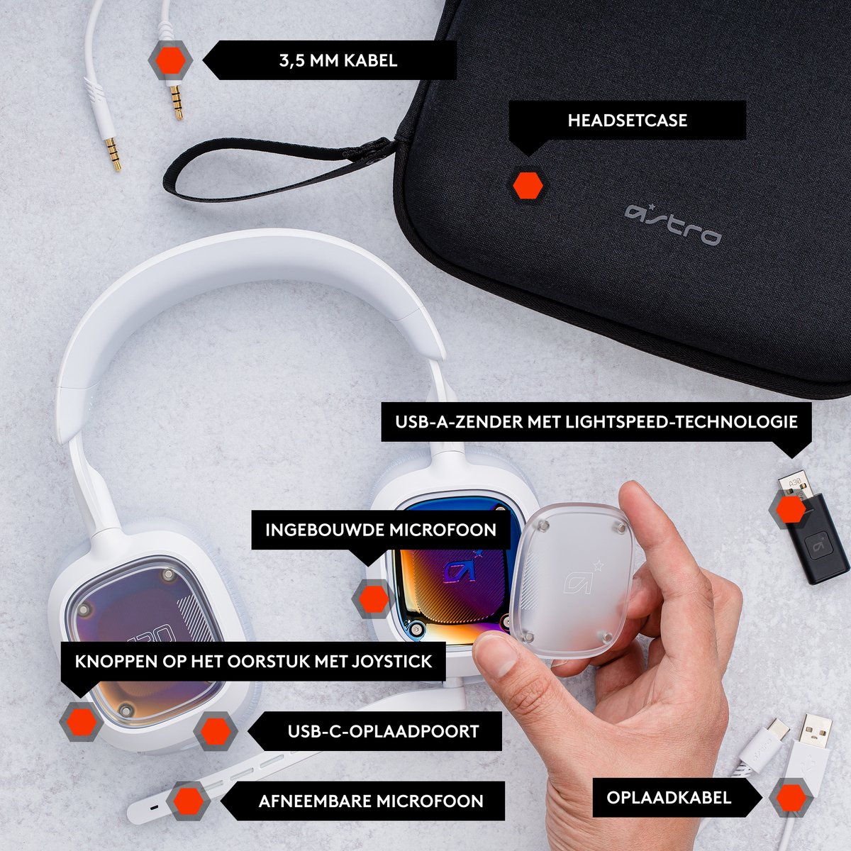 Astro A30 Lightspeed Draadloze Gaming Headset - PS Wit