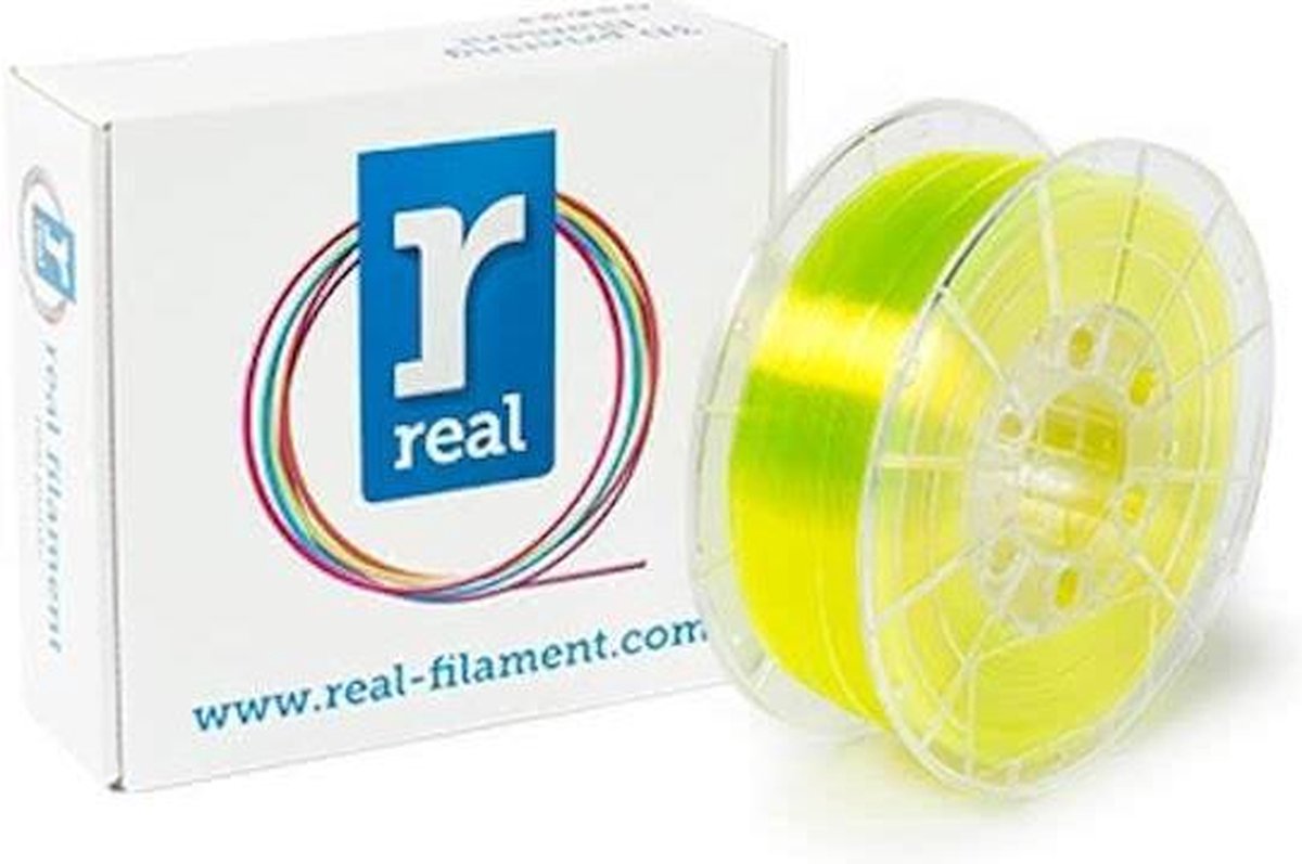 3D filamenten REAL Filament PETG transparant geel 1.75mm (1kg)