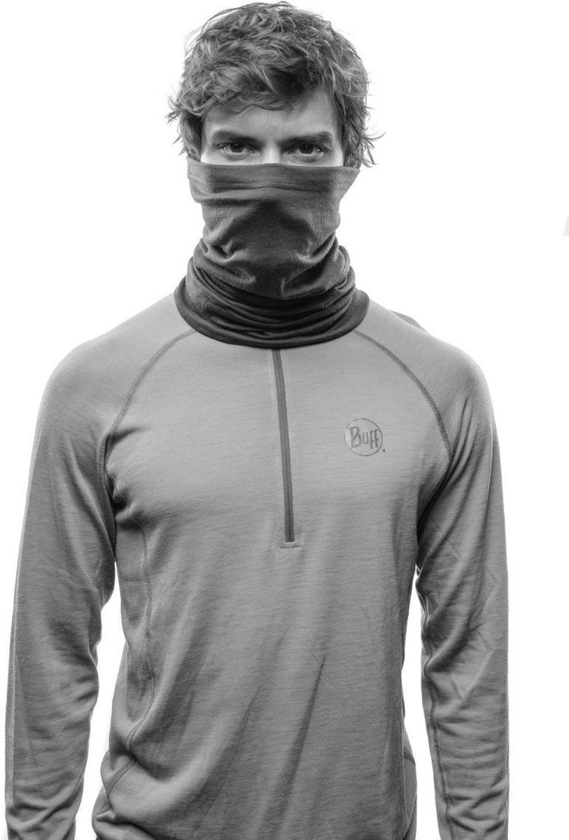 Buff Lw Merino Wool Solid Nekwarmer - Zwart