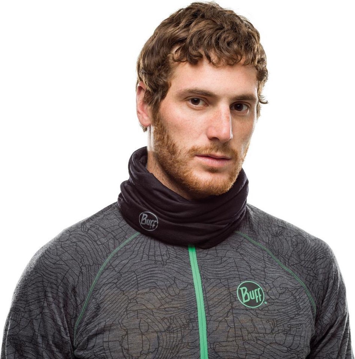 Buff Lw Merino Wool Solid Nekwarmer - Zwart