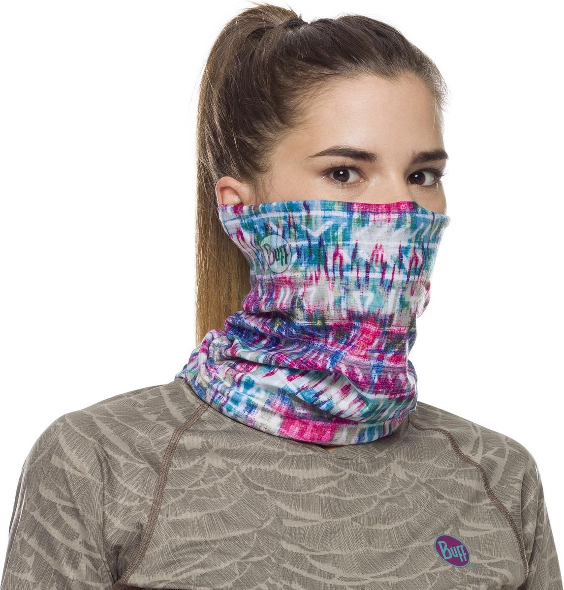 Buff Lw Merino Wool Solid Nekwarmer - Zwart