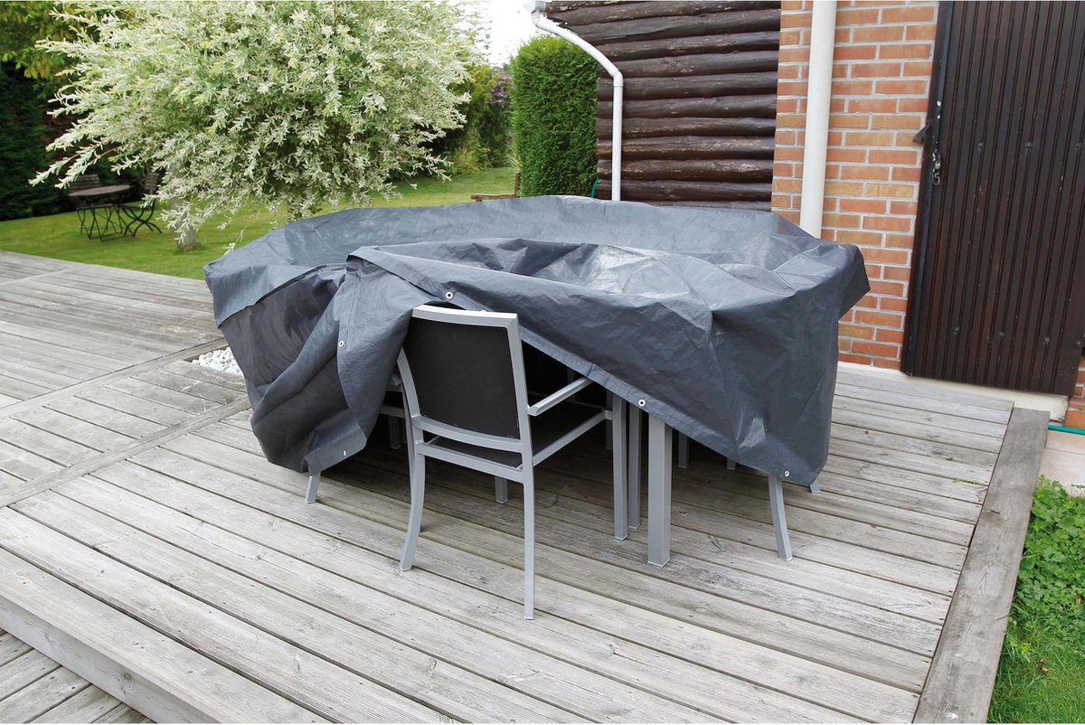 Nature Tuinmeubelhoes voor ronde tafel 118x70 cm - Grijs