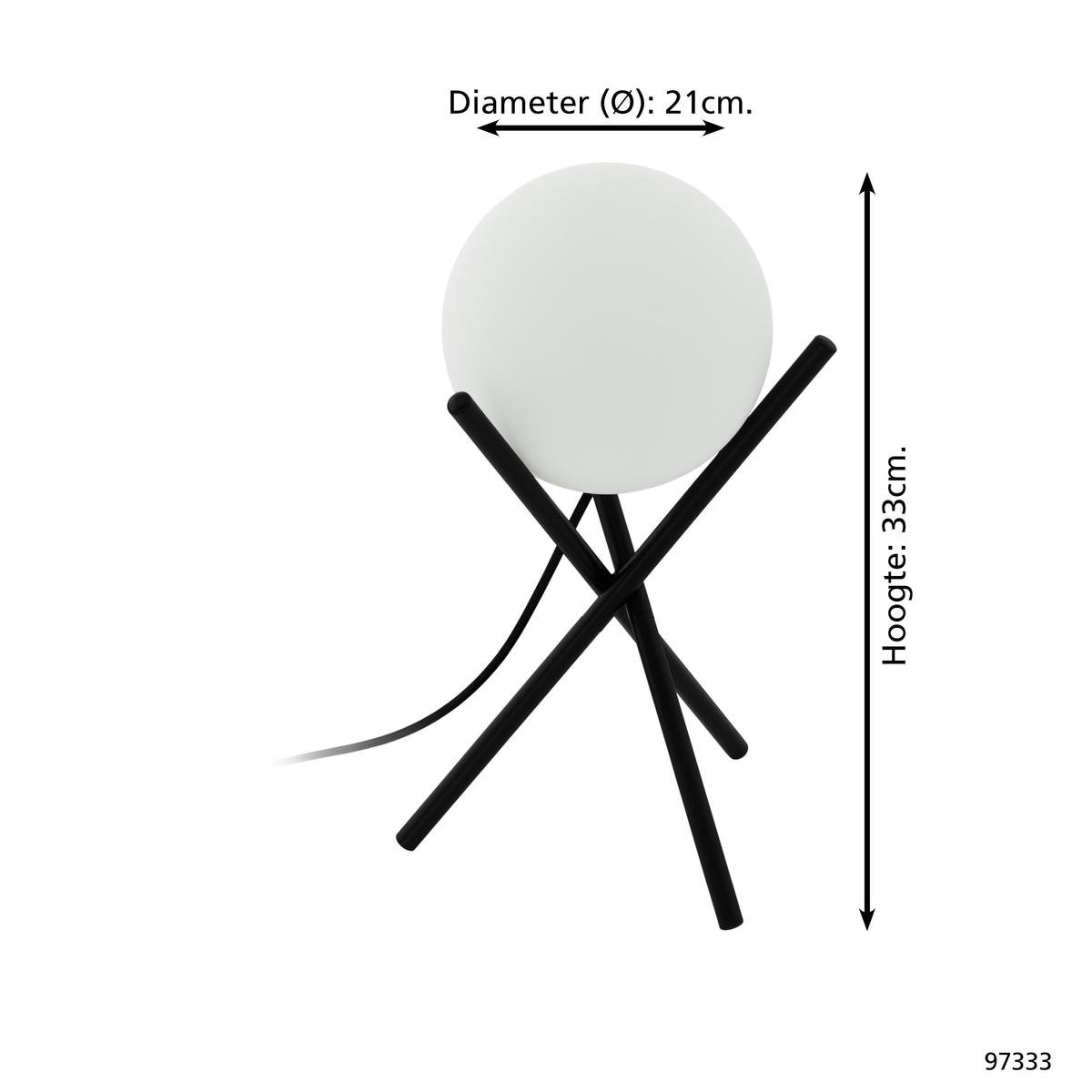EGLO - Tafellamp Castellato/wit - Zwart