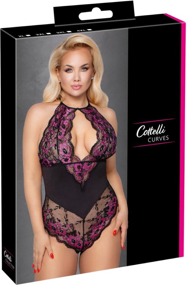 Cottelli Collection Kanten Body - Zwart