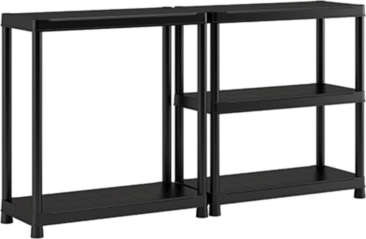 Keter Plus Shelf 90/5 - 5 Planken - 90x40x182cm - Zwart