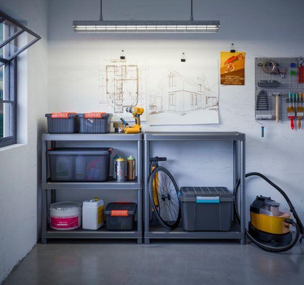 Keter Plus Shelf 90/5 - 5 Planken - 90x40x182cm - Zwart