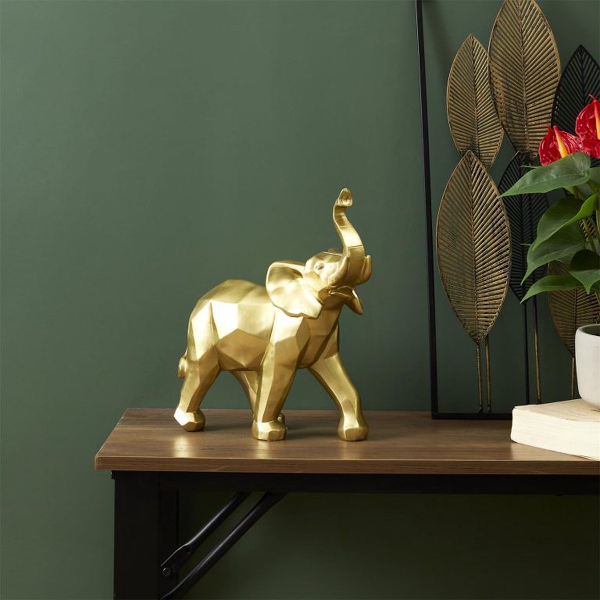 Casa Di Elturo Deco Object Olifant Origami Xl - H 30 Cm - Goud