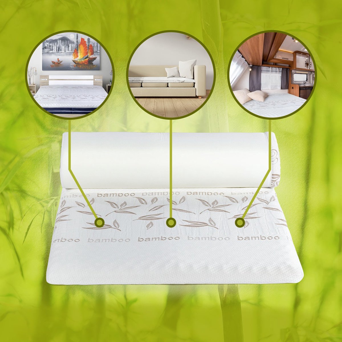 Vitapur - Topper Bamboe Relax - 140x200