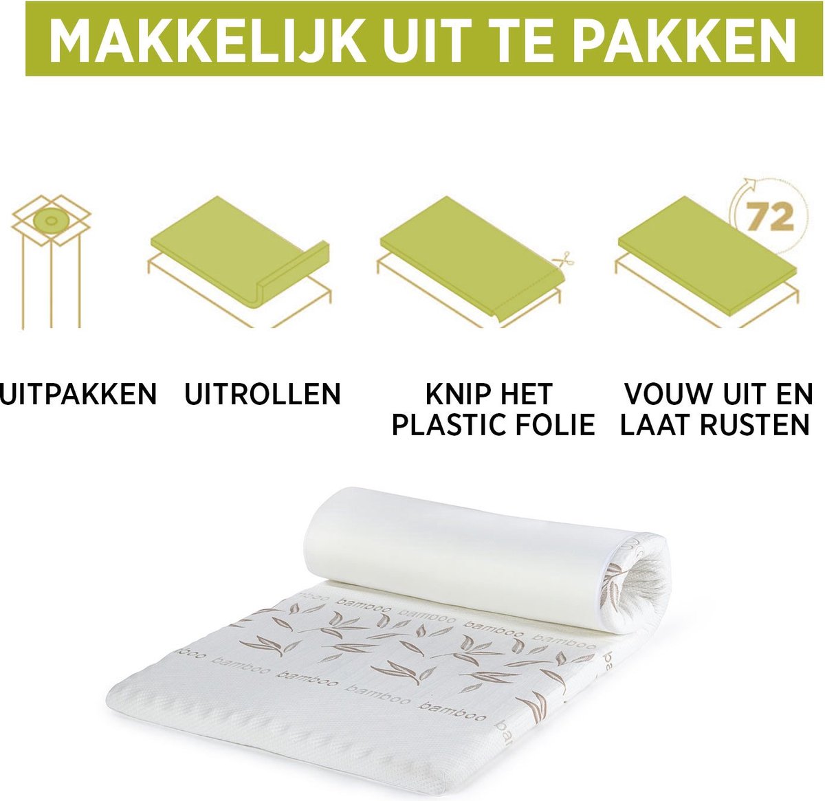 Vitapur - Topper Bamboe Relax - 140x200