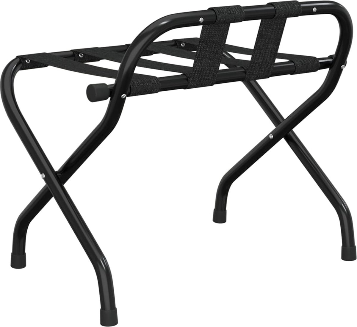 Vidaxl Bagagerek Met Rugleuning 56x39x52 Cm - Zwart