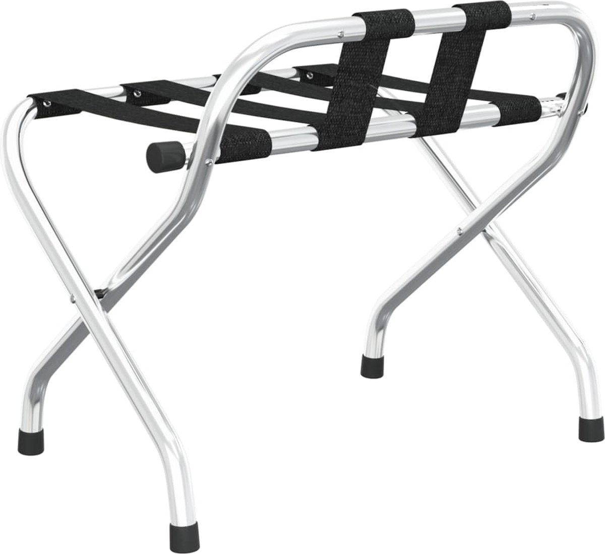 Vidaxl Bagagerek Met Rugleuning 56x39x52 Cm - Zwart