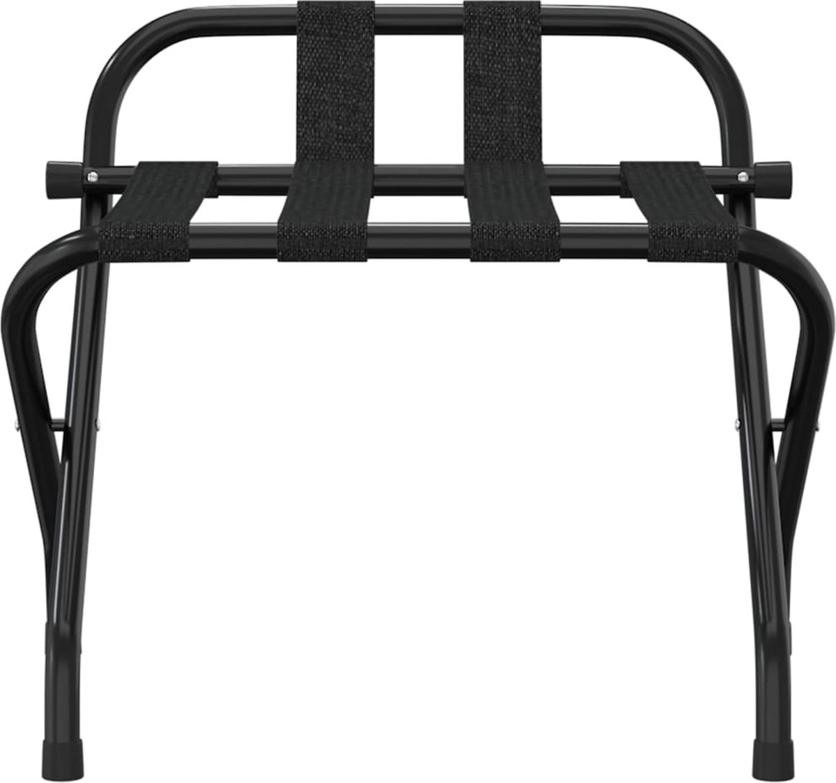 Vidaxl Bagagerek Met Rugleuning 56x39x52 Cm - Zwart