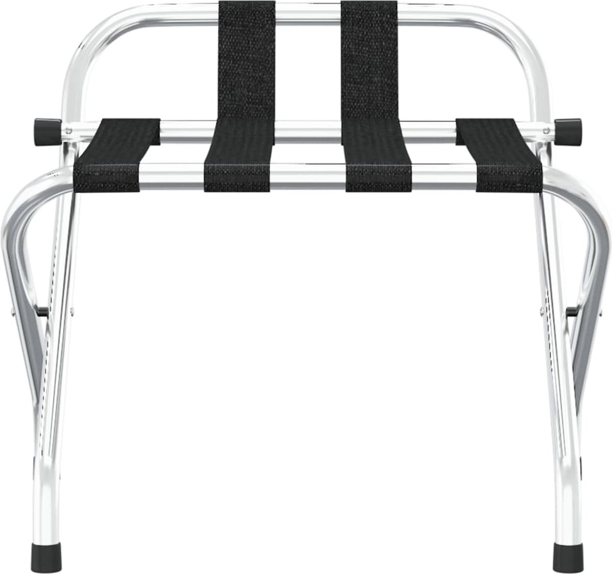 Vidaxl Bagagerek Met Rugleuning 56x39x52 Cm - Zwart